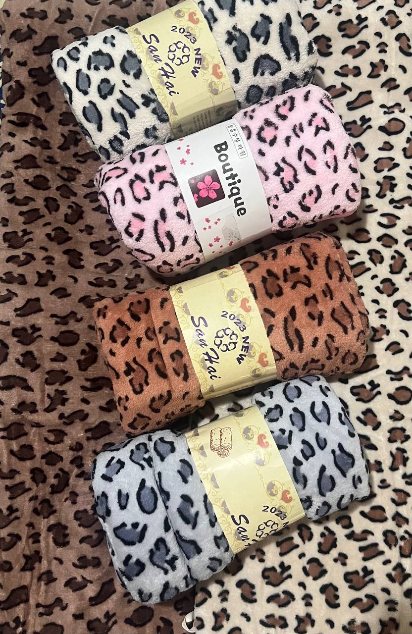 حوله حمام طرح پلنگی | نرم و لطیف با جذب آب بالا