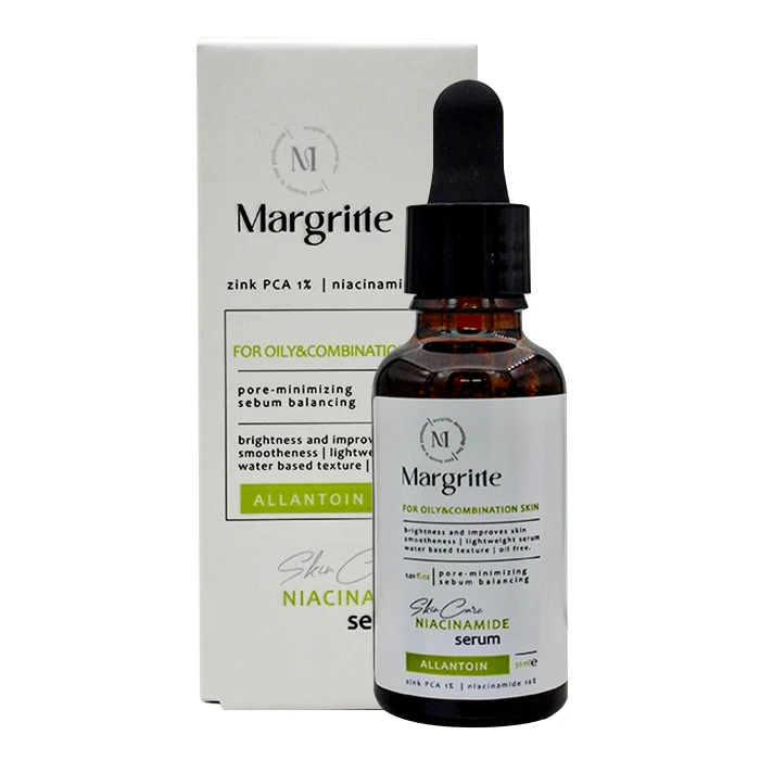 سرم نیاسین آمید 10% مارگریت حجم ۳۰ میل – شفاف‌کننده و کنترل چربی پوست