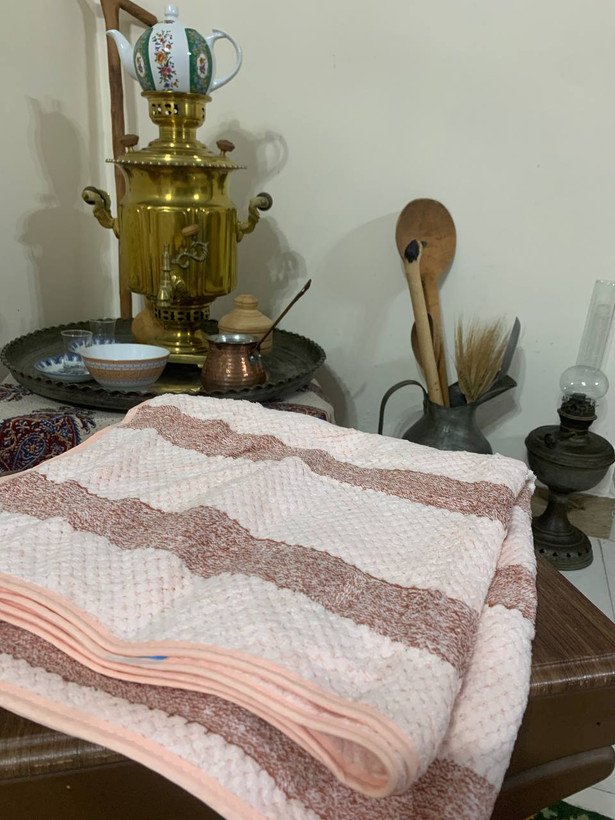 حوله استخری راهراه پنبهای نرمگیاه