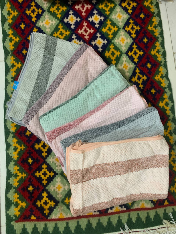 حوله استخری راهراه پنبهای نرمگیاه