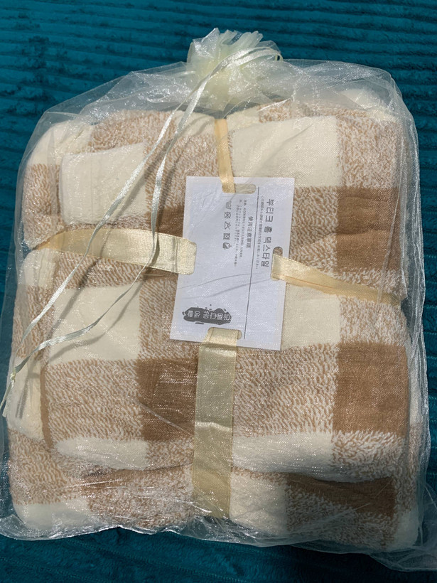 ست حوله چهارخانه (حمام و صورت)