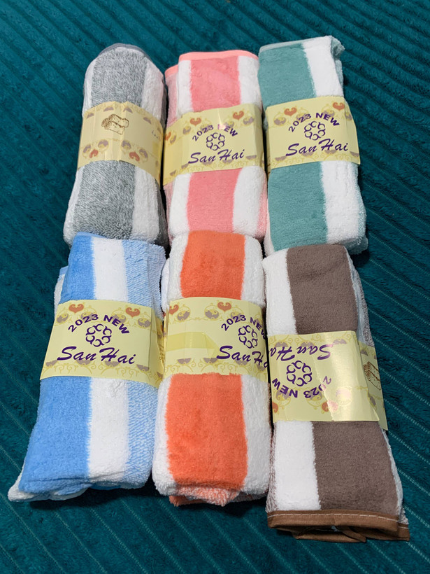 حوله دست و صورت راهراه نرم و لطیف | مناسب استفاده روزانه