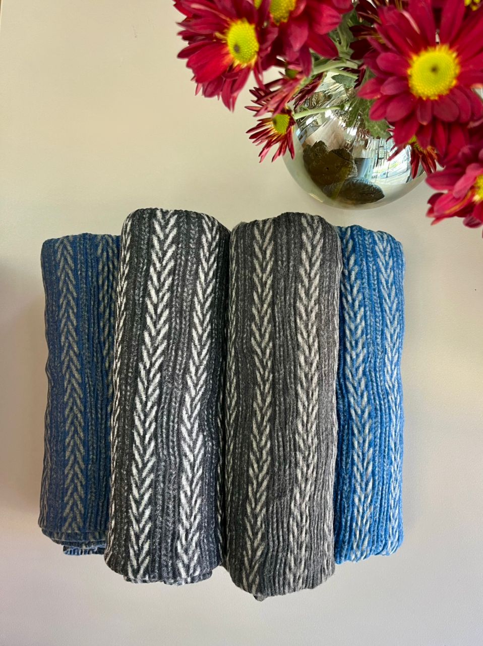 شال گندمی پلیسه موهر زنانه