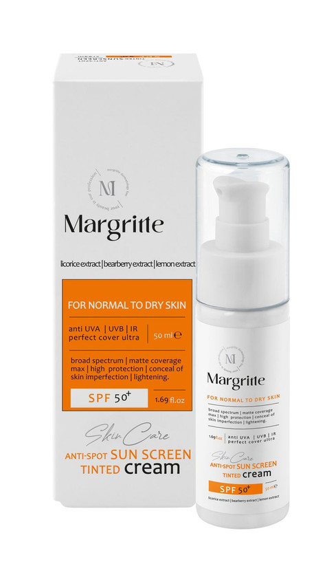 کرم ضدآفتاب ساده مارگریت مخصوص پوست حساس SPF30 حجم ۵۰ میلیلیتر