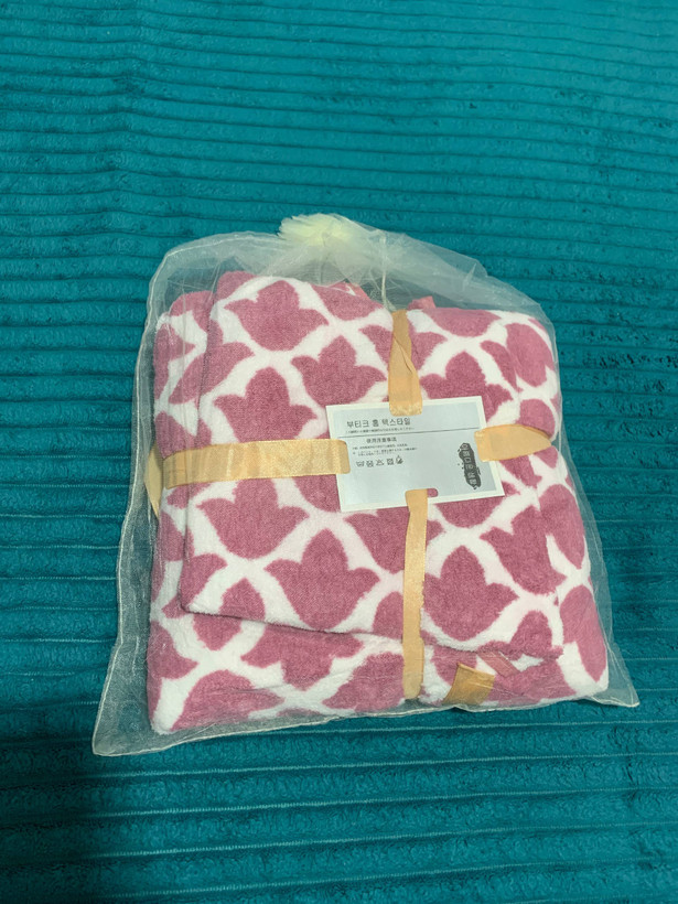 ست حوله حمام و صورت گلدار نرم و آبگیر