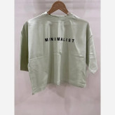 تیشرت کراپ دخترانه و زنانه مینیمال طرح Minimalist