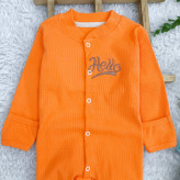 سرهمی کبریتی نوزاد Hello، جنس پنبه، دستکش دار، سایز 3 تا 9 ماه