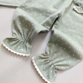 بلوز شلوار خالدار دخترانه طرح قلب | لباس راحتی نوزاد و کودک | جنس پنبه اعلا