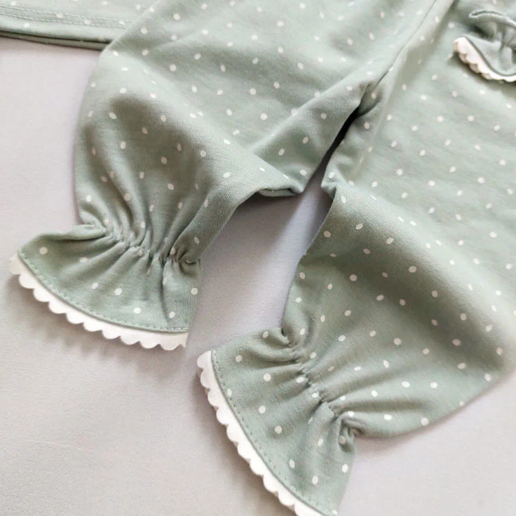 بلوز شلوار خالدار دخترانه طرح قلب | لباس راحتی نوزاد و کودک | جنس پنبه اعلا