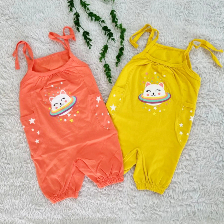 رامپر طرح گربه فضانورد بچگانه جنس پنبه سوپر در شش رنگ جذاب