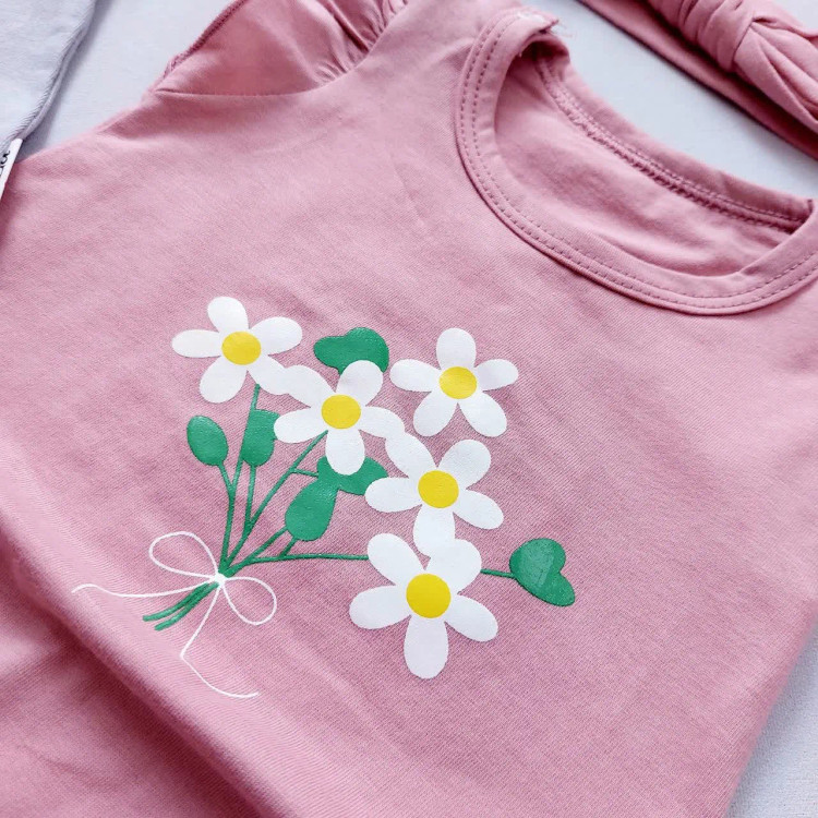 رامپر نوزادی دخترانه طرح گل با هدبند، لباس بهاره پنبه ای سایز 0 تا 8 ماه