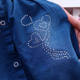 رامپر جین نوزادی دخترانه قلب نگینی