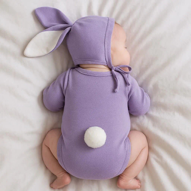 بادی و کلاه خرگوشی کبریتی نوزاد دختر و پسر | 3 تا 12 ماه