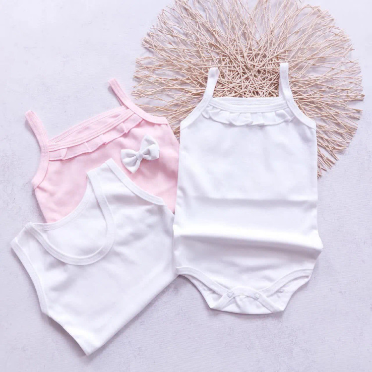 بادی رکابی نوزادی پسرانه و دخترانه پنبه اعلا | سایز 6 ماه تا 3 سال