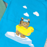 رامپر آستین کوتاه نوزادی سرهمی دخترانه رامپر پسرانه