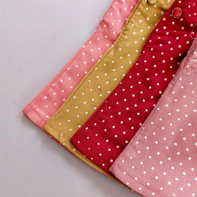 سارافون و شورت دخترانه طرح گل آفتابگردان خالدار نوزاد و کودک