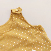 سارافون و شورت دخترانه طرح گل آفتابگردان خالدار نوزاد و کودک