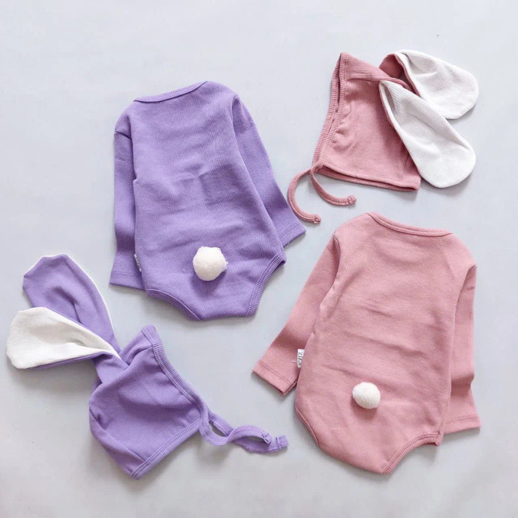 بادی و کلاه خرگوشی کبریتی نوزاد دختر و پسر | 3 تا 12 ماه