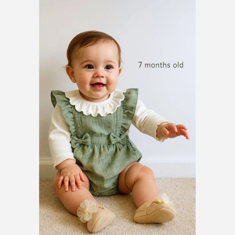 بادی و بلوز مجلسی دخترانه | لباس نوزادی شیک | مناسب 3 تا 18 ماه