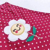 سارافون و شورت دخترانه طرح گل آفتابگردان خالدار نوزاد و کودک