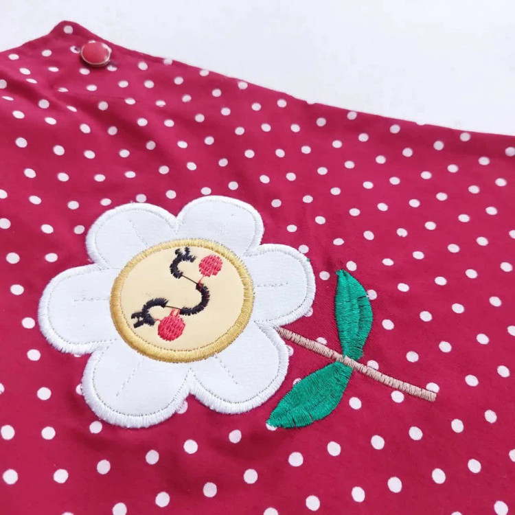 سارافون و شورت دخترانه طرح گل آفتابگردان خالدار نوزاد و کودک