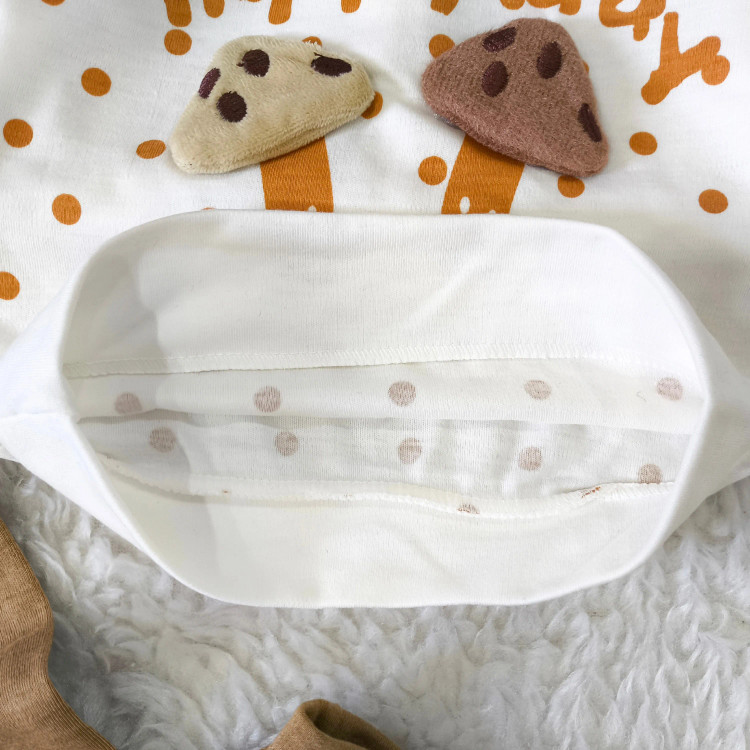 بلوز شلوار دخترانه طرح قارچ پولکی نوزادی و بچگانه