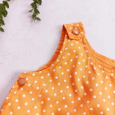 سارافون و شورت دخترانه طرح گل آفتابگردان خالدار نوزاد و کودک