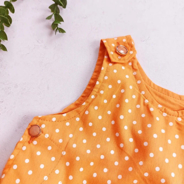 سارافون و شورت دخترانه طرح گل آفتابگردان خالدار نوزاد و کودک