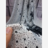 روسری زنانه طرح ماه و ستاره مشکی کد 123