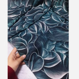 روسری طرح برگ سبز زنانه سایز 140 نخی کاستوم سی تو چرخ دوز