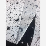 روسری زنانه طرح ماه و ستاره مشکی کد 123