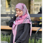 روسری نخی طرح هما سایز 140 چرخ دوز