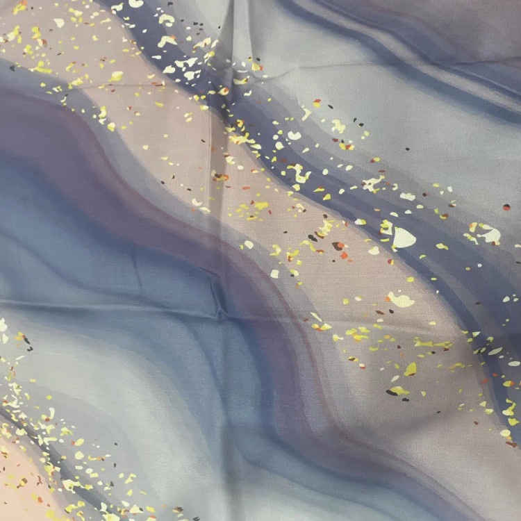 روسری نخی کاستوم طرح رزین قواره بزرگ 140سانت شیک و مجلسی