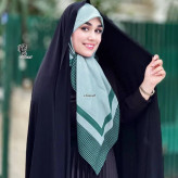 شال نخی طرح کاملیا سایز 140 رنگ کرم قهوه ای و سبز شیک و کاربردی