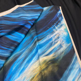 روسری طرح دریا نخ کاستوم سیتو قواره بزرگ 140 سانتیمتر چرخ دوز طرح خاص رنگی