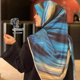 روسری طرح دریا نخ کاستوم سیتو قواره بزرگ 140 سانتیمتر چرخ دوز طرح خاص رنگی