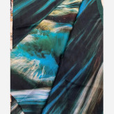 روسری طرح دریا نخ کاستوم سیتو قواره بزرگ 140 سانتیمتر چرخ دوز طرح خاص رنگی