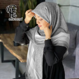 روسری نخی دورقاب طرحدار قواره بزرگ 140 سانتیمتر | روسری زنانه شیک و کاربردی