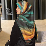 روسری طرح دریا نخ کاستوم سیتو قواره بزرگ 140 سانتیمتر چرخ دوز طرح خاص رنگی