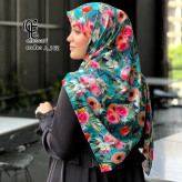 روسری نخی قواره بزرگ طرح گلدار کاستوم سیتو 140 سانتی زنانه