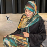 روسری طرح دریا نخ کاستوم سیتو قواره بزرگ 140 سانتیمتر چرخ دوز طرح خاص رنگی