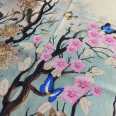 روسری نخی طرح گیتی قواره بزرگ 140 سانتیمتر | شال و روسری زنانه شیک