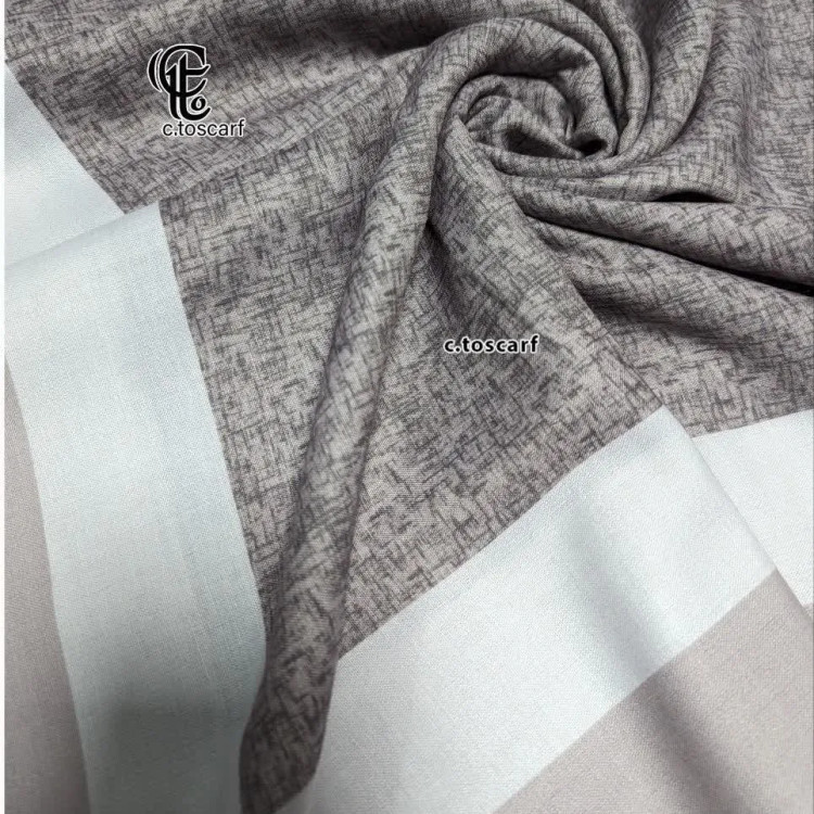 روسری نخی دورقاب طرحدار قواره بزرگ 140 سانتیمتر | روسری زنانه شیک و کاربردی