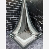 روسری نخی دورقاب طرحدار قواره بزرگ 140 سانتیمتر | روسری زنانه شیک و کاربردی