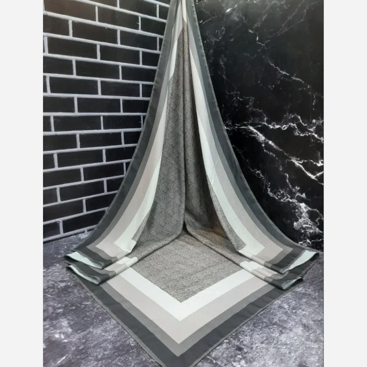 روسری نخی دورقاب طرحدار قواره بزرگ 140 سانتیمتر | روسری زنانه شیک و کاربردی