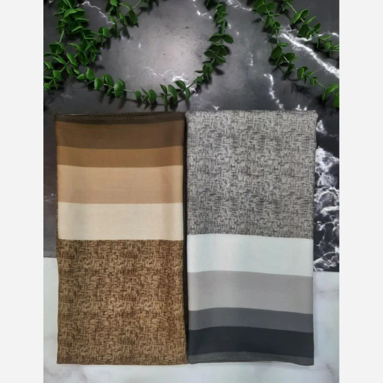 روسری نخی دورقاب طرحدار قواره بزرگ 140 سانتیمتر | روسری زنانه شیک و کاربردی