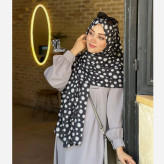 شال نخی گل بابونه طرح دار زنانه قواره بزرگ 200*70