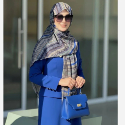 شال مجلسی زنانه طرح سنا، نخ کاستوم، قواره 140، دور دوخت، غیر لیز