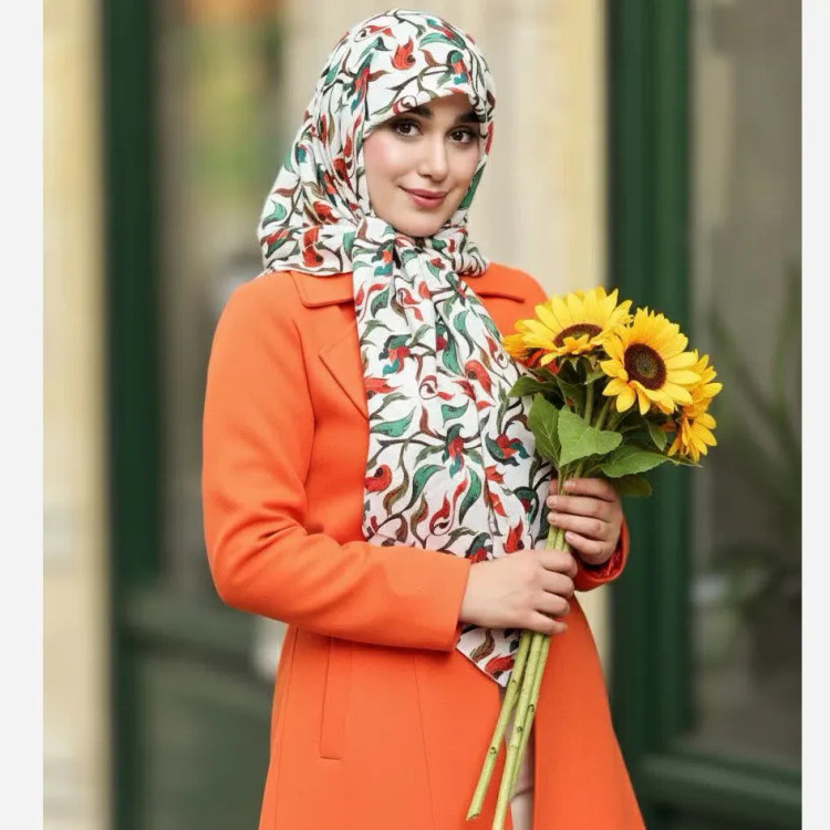 شال نخی طرح حنانه سایز 140 | شال و روسری زنانه شیک و خاص