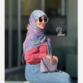 روسری طرح آنجل دخترانه قواره بزرگ شاد و فانتزی